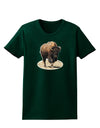 Strong Bison Cutout Womens Dark T-Shirt-TooLoud-Forest-Green-Small-Davson Sales