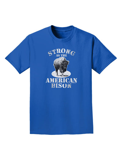 Strong Bison Text Adult Dark T-Shirt-Mens T-Shirt-TooLoud-Royal-Blue-Small-Davson Sales