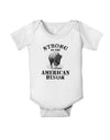 Strong Bison Text Baby Romper Bodysuit-Baby Romper-TooLoud-White-06-Months-Davson Sales