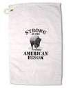 Strong Bison Text Premium Cotton Golf Towel - 16 x 25 inch-Golf Towel-TooLoud-16x25"-Davson Sales