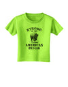 Strong Bison Text Toddler T-Shirt-Toddler T-Shirt-TooLoud-Lime-Green-2T-Davson Sales