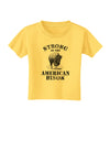 Strong Bison Text Toddler T-Shirt-Toddler T-Shirt-TooLoud-Yellow-2T-Davson Sales