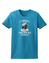 Strong Bison Text Womens Dark T-Shirt-TooLoud-Turquoise-X-Small-Davson Sales