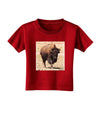 Strong Bison Toddler T-Shirt Dark-Toddler T-Shirt-TooLoud-Red-2T-Davson Sales