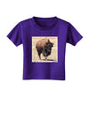 Strong Bison Toddler T-Shirt Dark-Toddler T-Shirt-TooLoud-Purple-2T-Davson Sales