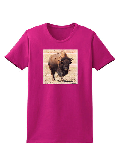 Strong Bison Womens Dark T-Shirt-TooLoud-Hot-Pink-Small-Davson Sales