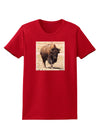 Strong Bison Womens Dark T-Shirt-TooLoud-Red-X-Small-Davson Sales