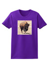 Strong Bison Womens Dark T-Shirt-TooLoud-Purple-X-Small-Davson Sales