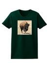 Strong Bison Womens Dark T-Shirt-TooLoud-Forest-Green-Small-Davson Sales