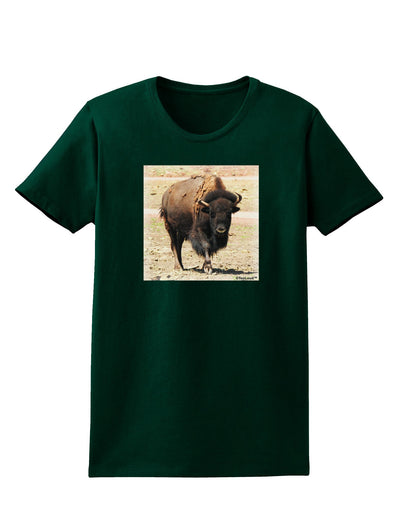 Strong Bison Womens Dark T-Shirt-TooLoud-Forest-Green-Small-Davson Sales