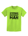 Strong Independent Man Childrens T-Shirt-Childrens T-Shirt-TooLoud-Lime-Green-X-Small-Davson Sales