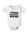 Strong Independent Woman Baby Romper Bodysuit-Baby Romper-TooLoud-White-06-Months-Davson Sales