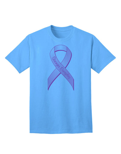 Stronger Everyday Adult T-Shirt: Pink Ribbon Edition for Breast Cancer Awareness-Mens T-shirts-TooLoud-Aquatic-Blue-Small-Davson Sales