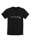 Stronger Everyday Breast Cancer Awareness Ribbon Childrens Dark T-Shirt-Childrens T-Shirt-TooLoud-Black-X-Small-Davson Sales