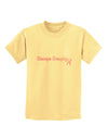 Stronger Everyday Breast Cancer Awareness Ribbon Childrens T-Shirt-Childrens T-Shirt-TooLoud-Daffodil-Yellow-X-Small-Davson Sales