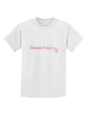 Stronger Everyday Breast Cancer Awareness Ribbon Childrens T-Shirt-Childrens T-Shirt-TooLoud-White-X-Small-Davson Sales