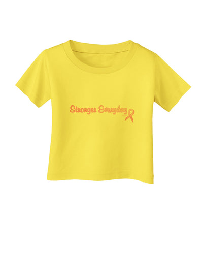 Stronger Everyday Breast Cancer Awareness Ribbon Infant T-Shirt-Infant T-Shirt-TooLoud-Yellow-06-Months-Davson Sales