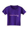 Stronger Everyday Breast Cancer Awareness Ribbon Toddler T-Shirt Dark-Toddler T-Shirt-TooLoud-Purple-2T-Davson Sales