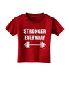 Stronger Everyday Gym Workout Toddler T-Shirt Dark-Toddler T-Shirt-TooLoud-Clover-Green-2T-Davson Sales