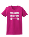 Stronger Everyday Gym Workout Womens Dark T-Shirt-TooLoud-Hot-Pink-Small-Davson Sales