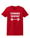 Stronger Everyday Gym Workout Womens Dark T-Shirt-TooLoud-Red-X-Small-Davson Sales