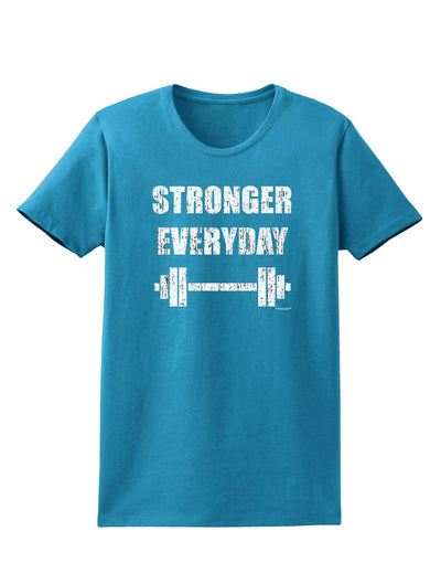 Stronger Everyday Gym Workout Womens Dark T-Shirt-TooLoud-Turquoise-X-Small-Davson Sales