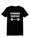Stronger Everyday Gym Workout Womens Dark T-Shirt-TooLoud-Black-X-Small-Davson Sales