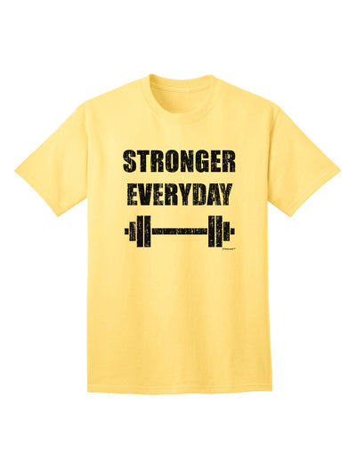 Stronger Everyday: Premium Gym Workout T-Shirt for Adults-Mens T-shirts-TooLoud-Yellow-Small-Davson Sales