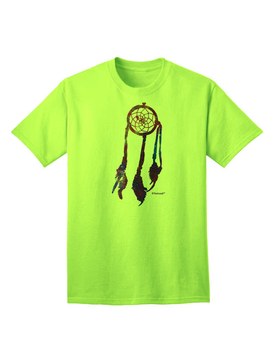 Stunning Galaxy Dreamcatcher Adult T-Shirt with Graphic Feather Design by TooLoud-Mens T-shirts-TooLoud-Neon-Green-Small-Davson Sales