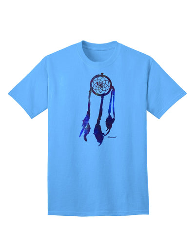 Stunning Galaxy Dreamcatcher Adult T-Shirt with Graphic Feather Design by TooLoud-Mens T-shirts-TooLoud-Aquatic-Blue-Small-Davson Sales