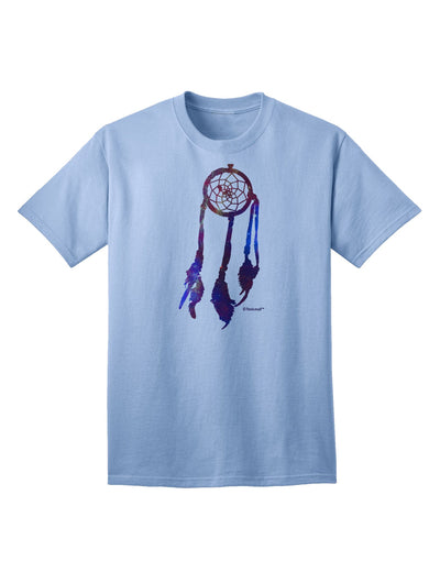 Stunning Galaxy Dreamcatcher Adult T-Shirt with Graphic Feather Design by TooLoud-Mens T-shirts-TooLoud-Light-Blue-Small-Davson Sales