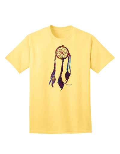 Stunning Galaxy Dreamcatcher Adult T-Shirt with Graphic Feather Design by TooLoud-Mens T-shirts-TooLoud-Yellow-Small-Davson Sales