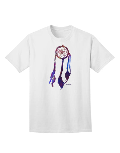 Stunning Galaxy Dreamcatcher Adult T-Shirt with Graphic Feather Design by TooLoud-Mens T-shirts-TooLoud-White-Small-Davson Sales