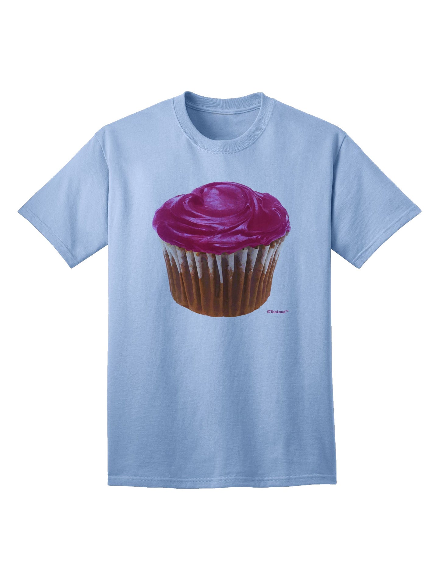 Stunning Oversized Pink Cupcake T-Shirt for Adults by TooLoud-Mens T-shirts-TooLoud-Light-Blue-Small-Davson Sales
