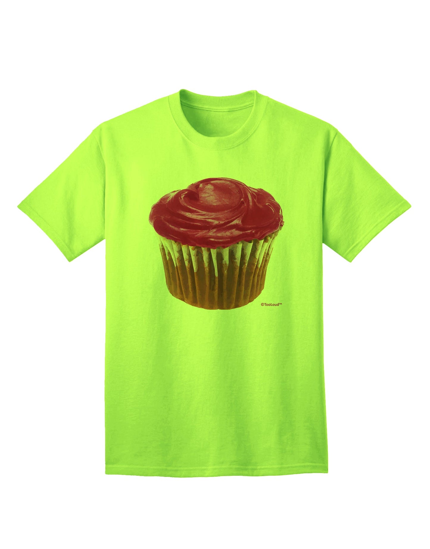 Stunning Oversized Pink Cupcake T-Shirt for Adults by TooLoud-Mens T-shirts-TooLoud-Neon-Green-Small-Davson Sales