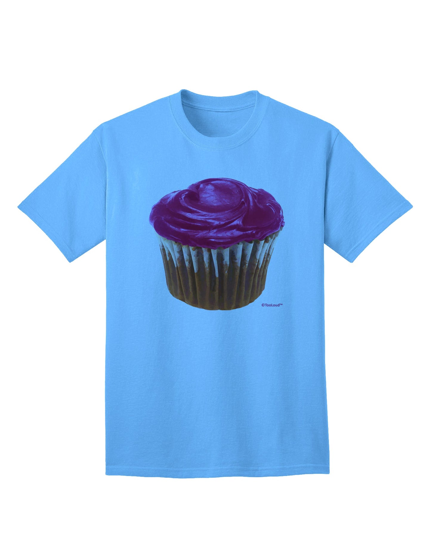 Stunning Oversized Pink Cupcake T-Shirt for Adults by TooLoud-Mens T-shirts-TooLoud-Aquatic-Blue-Small-Davson Sales