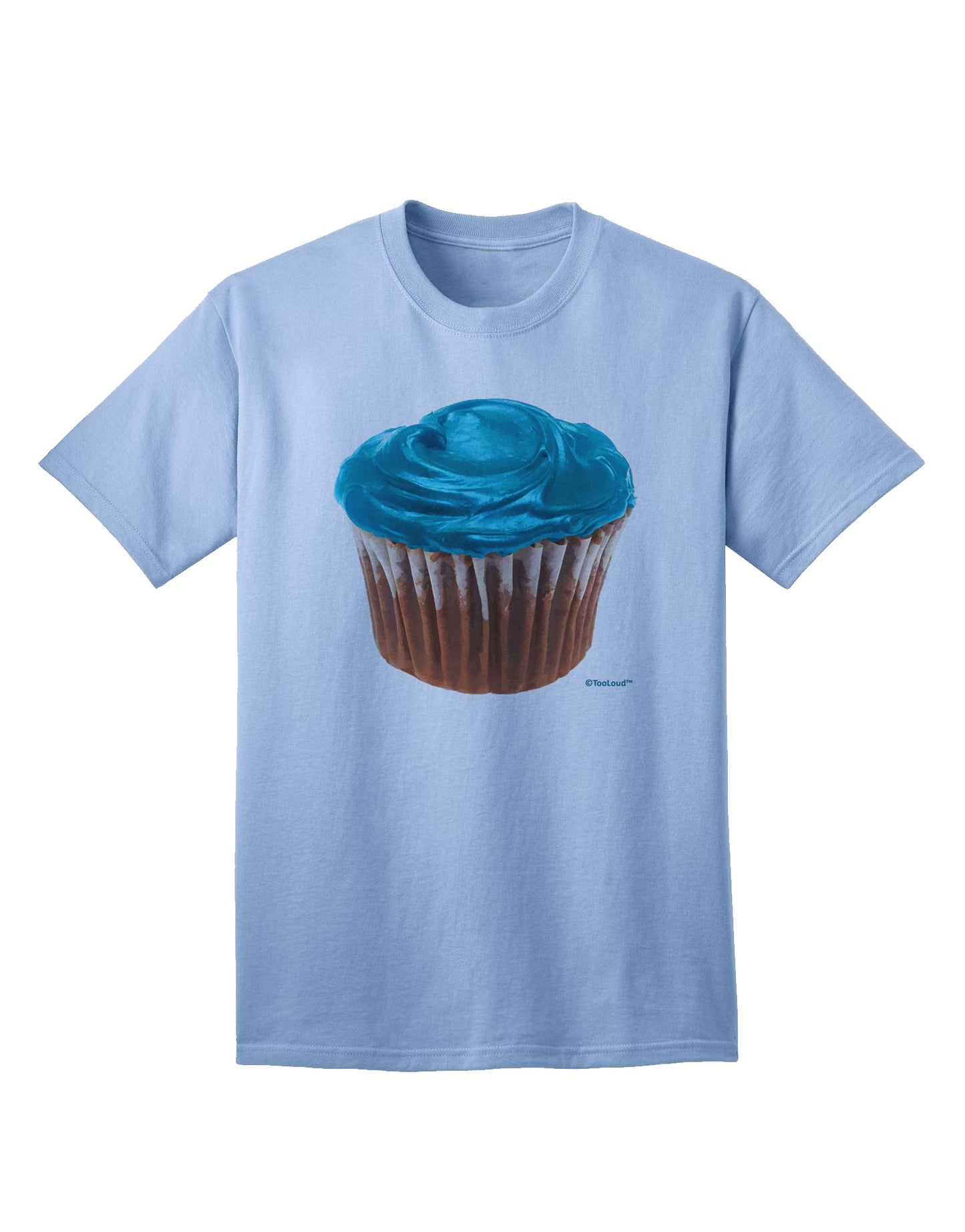 Stunning Oversized Turquoise Cupcake T-Shirt for Adults by TooLoud-Mens T-shirts-TooLoud-Light-Blue-Small-Davson Sales