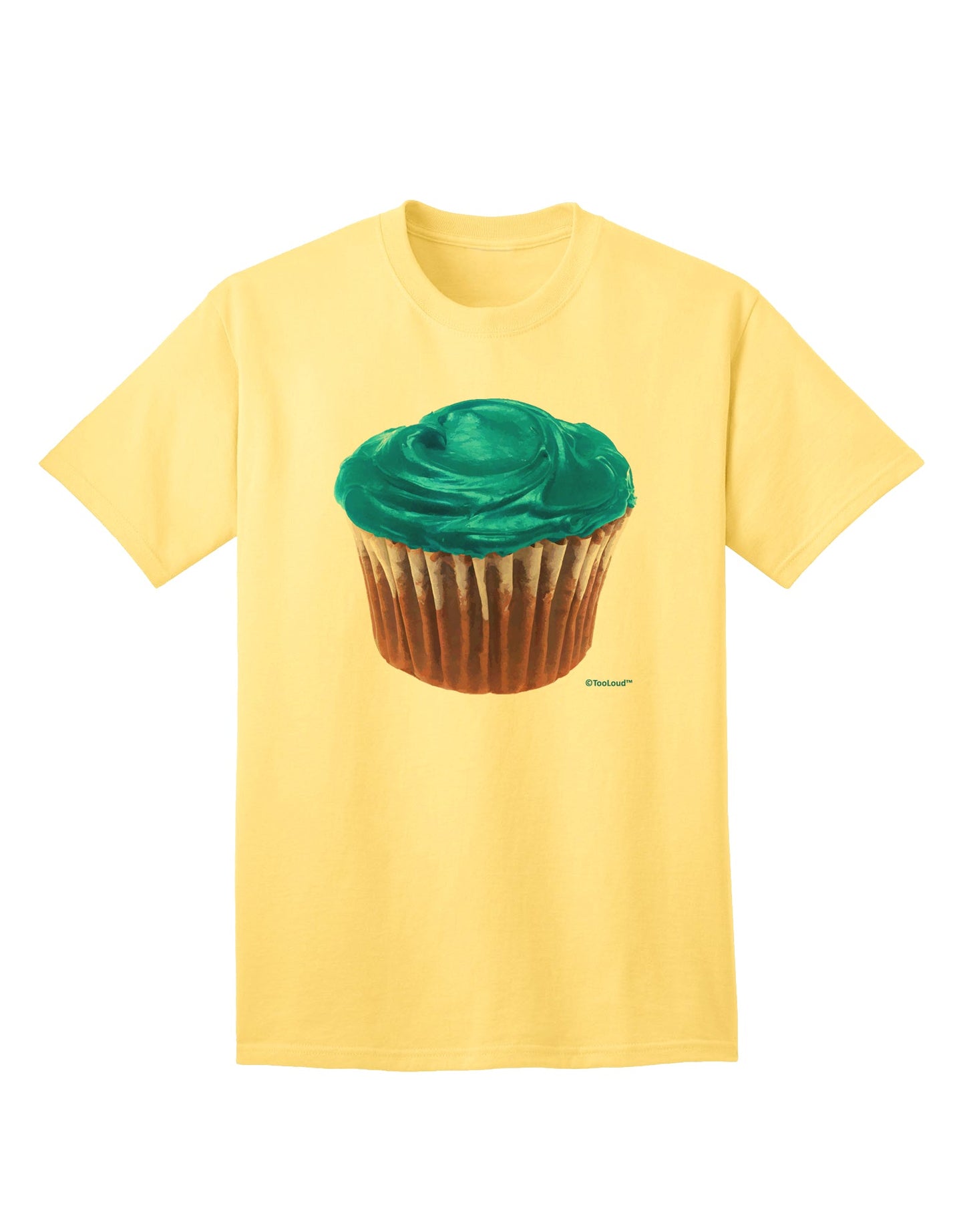 Stunning Oversized Turquoise Cupcake T-Shirt for Adults by TooLoud-Mens T-shirts-TooLoud-Yellow-Small-Davson Sales