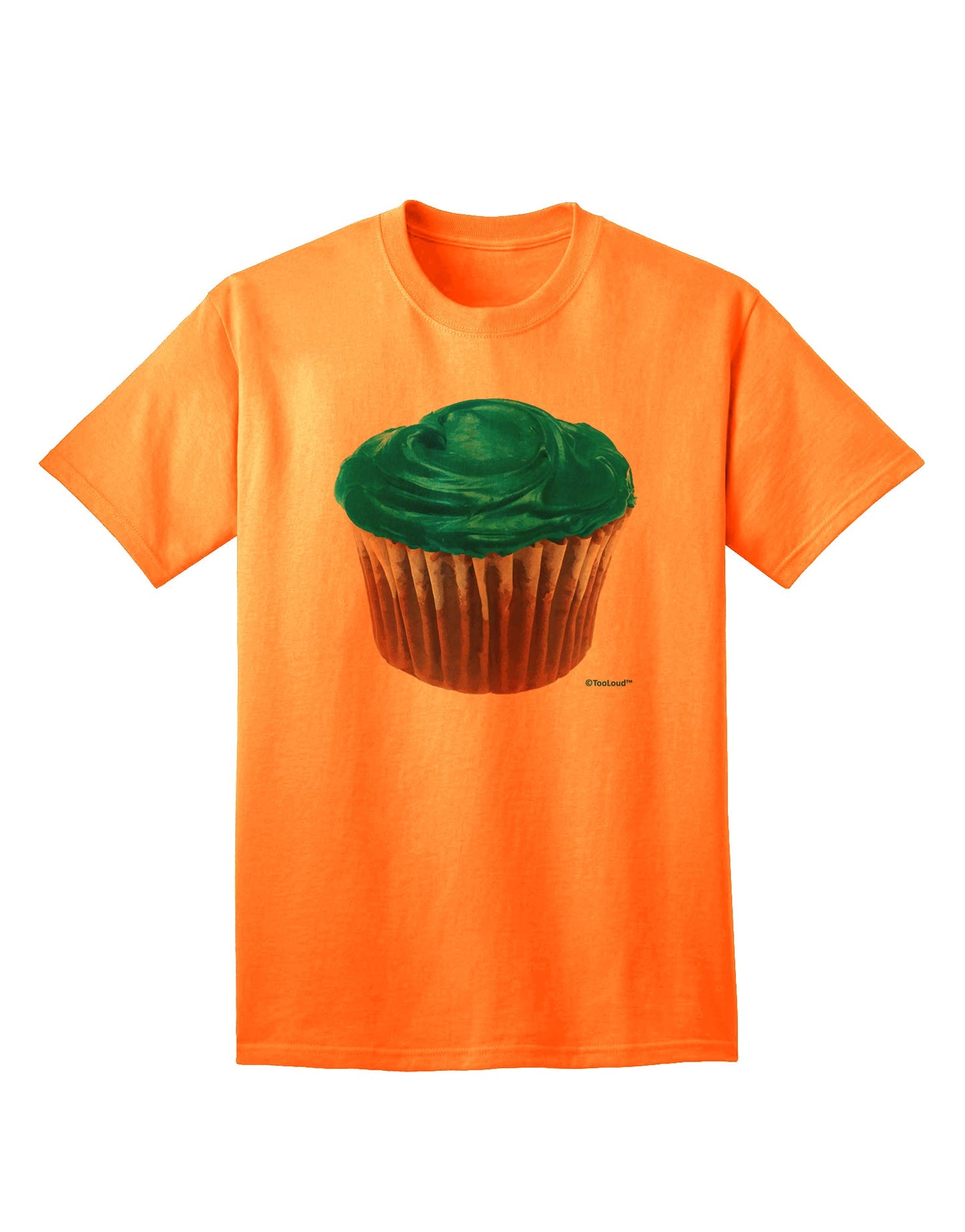 Stunning Oversized Turquoise Cupcake T-Shirt for Adults by TooLoud-Mens T-shirts-TooLoud-Neon-Orange-Small-Davson Sales