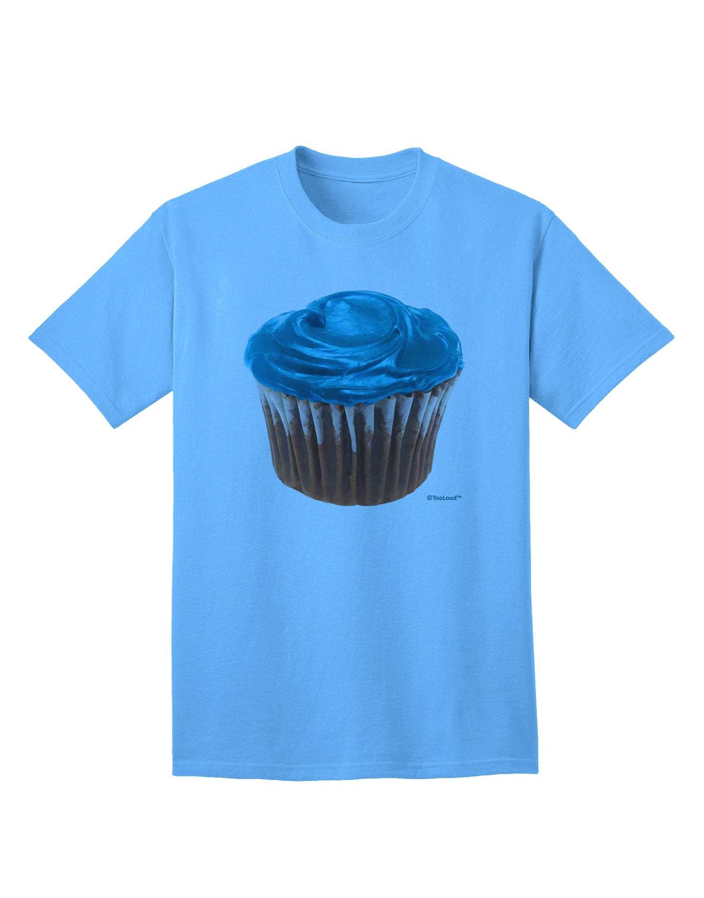 Stunning Oversized Turquoise Cupcake T-Shirt for Adults by TooLoud-Mens T-shirts-TooLoud-Aquatic-Blue-Small-Davson Sales