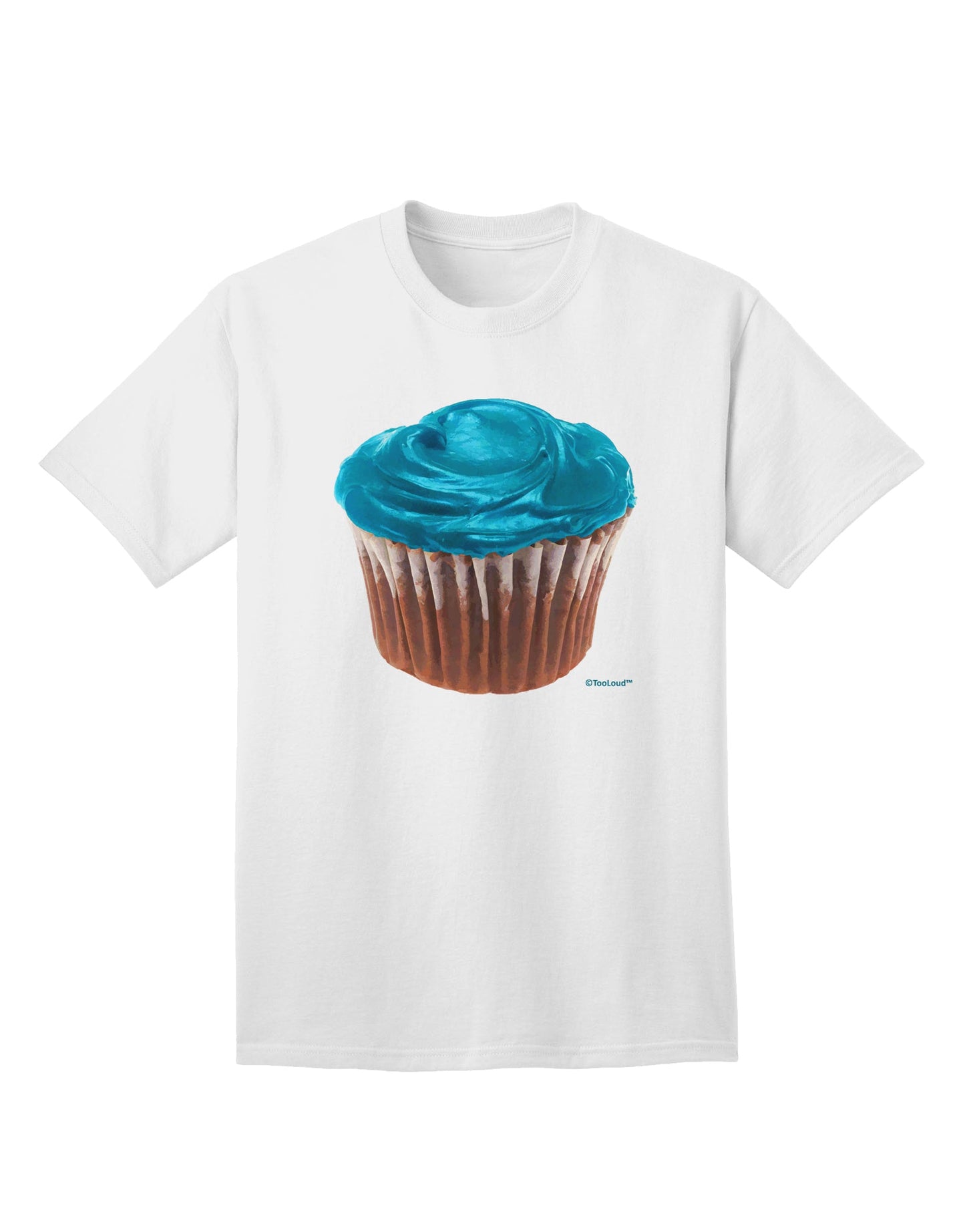 Stunning Oversized Turquoise Cupcake T-Shirt for Adults by TooLoud-Mens T-shirts-TooLoud-White-Small-Davson Sales
