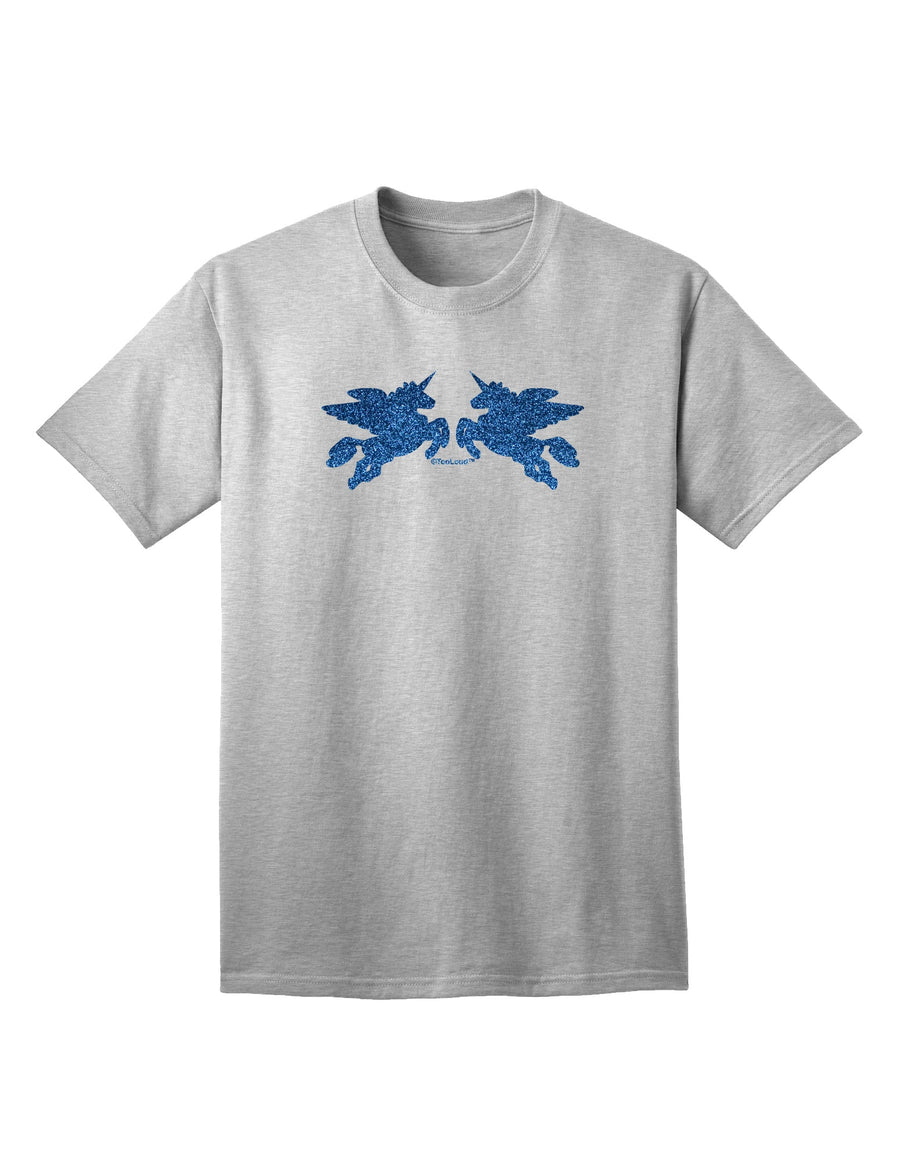 Stunning Unicorn Pegasus Blue Glitter Adult T-Shirt Offered by TooLoud-Mens T-shirts-TooLoud-White-Small-Davson Sales