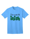 Stylish Adult T-Shirt Celebrating Irish Heritage - I'm A Wee Bit Irish by TooLoud-Mens T-shirts-TooLoud-Aquatic-Blue-Small-Davson Sales