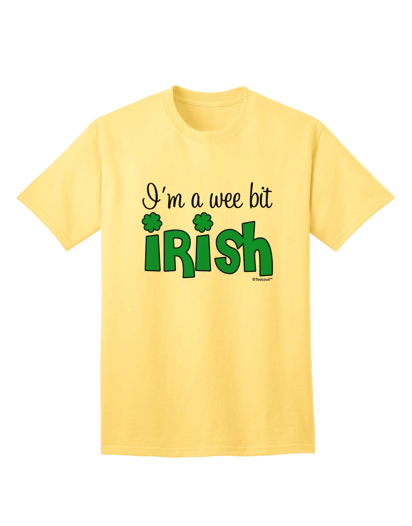 Stylish Adult T-Shirt Celebrating Irish Heritage - I'm A Wee Bit Irish by TooLoud-Mens T-shirts-TooLoud-Yellow-Small-Davson Sales