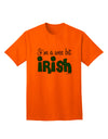 Stylish Adult T-Shirt Celebrating Irish Heritage - I'm A Wee Bit Irish by TooLoud-Mens T-shirts-TooLoud-Orange-Small-Davson Sales