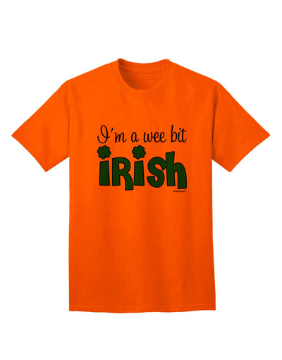 Stylish Adult T-Shirt Celebrating Irish Heritage - I'm A Wee Bit Irish by TooLoud-Mens T-shirts-TooLoud-Orange-Small-Davson Sales