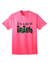 Stylish Adult T-Shirt Celebrating Irish Heritage - I'm A Wee Bit Irish by TooLoud-Mens T-shirts-TooLoud-Neon-Pink-Small-Davson Sales