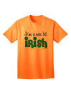 Stylish Adult T-Shirt Celebrating Irish Heritage - I'm A Wee Bit Irish by TooLoud-Mens T-shirts-TooLoud-Neon-Orange-Small-Davson Sales