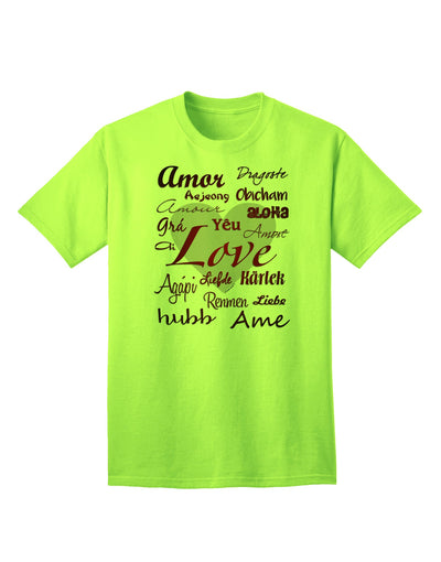 Stylish Adult T-Shirt Collection: Love Languages by TooLoud-Mens T-shirts-TooLoud-Neon-Green-Small-Davson Sales