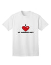 Stylish Adult T-Shirt: Express Your Love for Your Amazing Wife with the I Heart My Awesome Wife Collection by TooLoud-Mens T-shirts-TooLoud-White-Small-Davson Sales